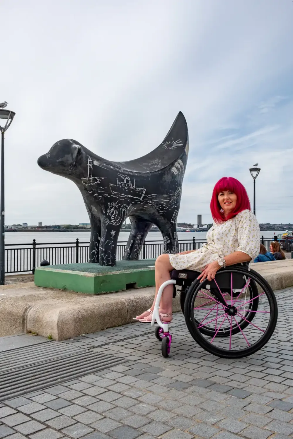 Person using the Custom wheelchairs DaVinci Mobility Legerra custom wheelchair, demonstrating its comfort, maneuverability, and lightweight design.